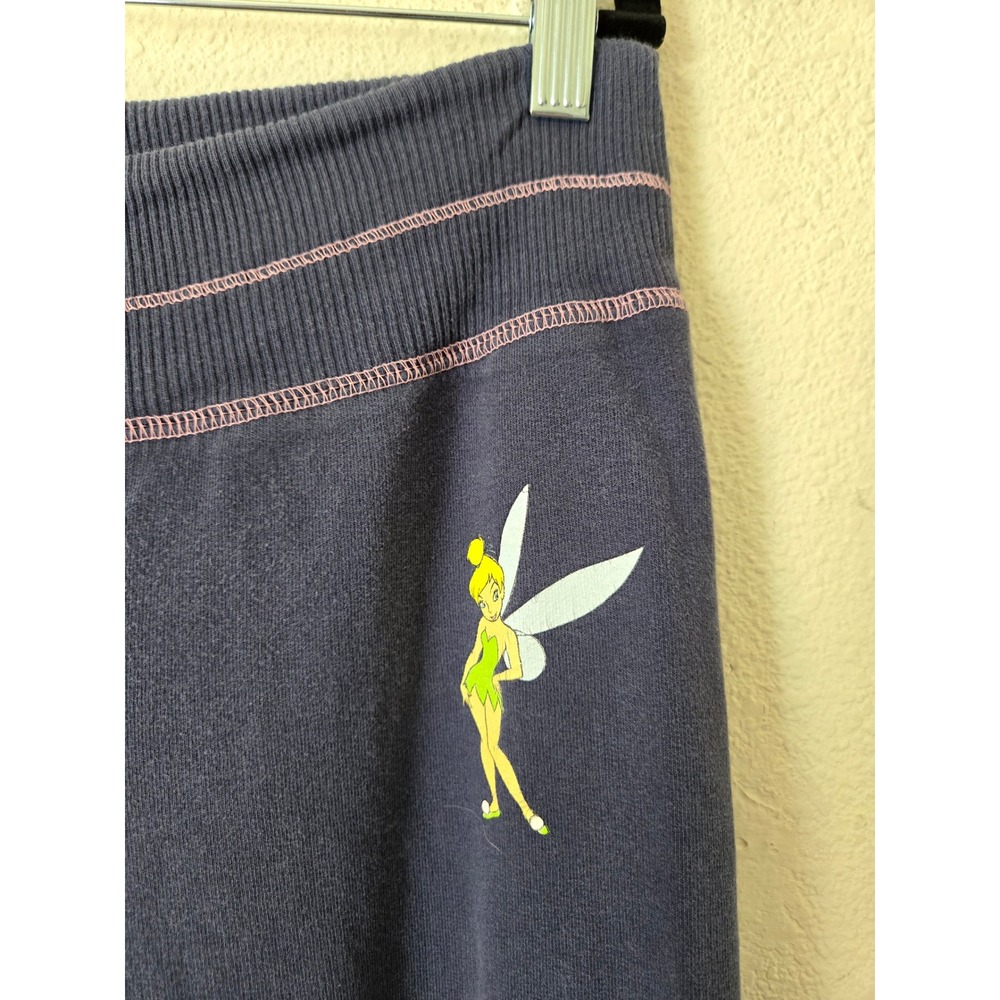 Y2K Disney Womens XL Sweatpants Love SPELLOUT Bootcut Pants Stitching 2000s - Picture 4 of 10
